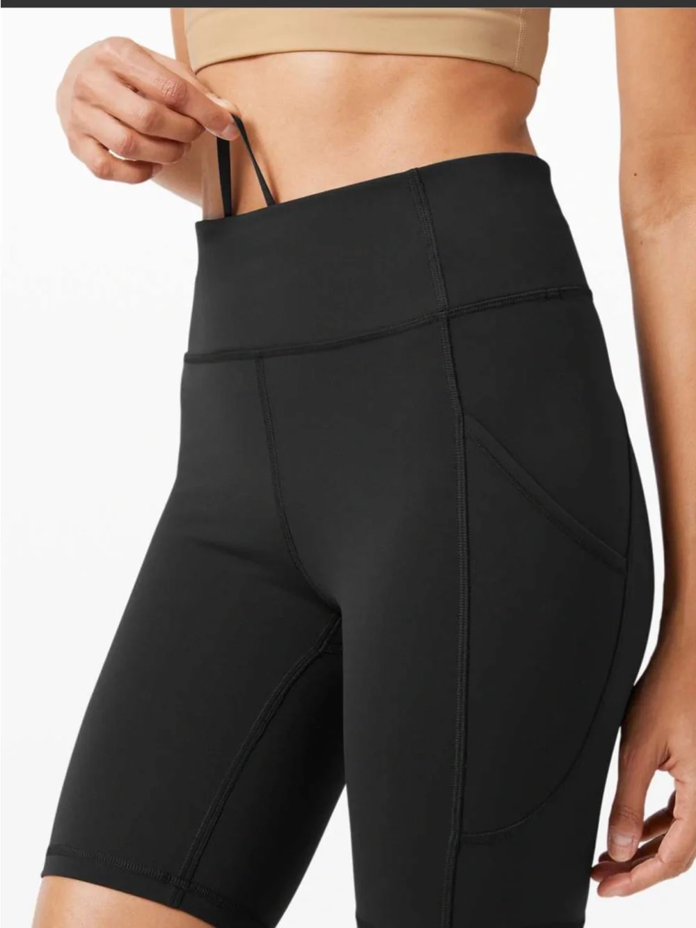 Lululemon black High-Waist Performance Bike Shorts